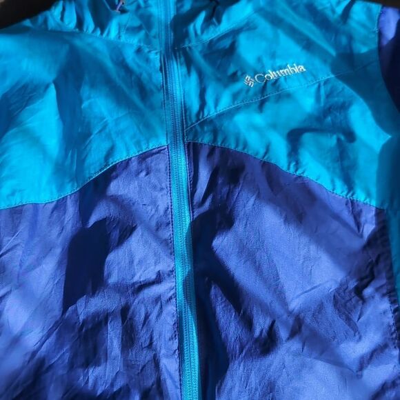 Columbia hooded waterproof windbreaker size s blue navy omnishield - Picture 4 of 12